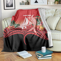 Vavau Sailing Festival Tonga Personalised Blanket Humpback Whale Sailboat Tropical Vibes