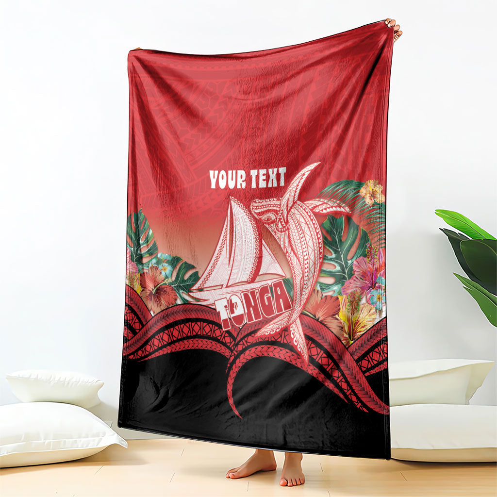 Vavau Sailing Festival Tonga Personalised Blanket Humpback Whale Sailboat Tropical Vibes