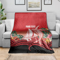 Vavau Sailing Festival Tonga Personalised Blanket Humpback Whale Sailboat Tropical Vibes