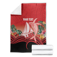 Vavau Sailing Festival Tonga Personalised Blanket Humpback Whale Sailboat Tropical Vibes