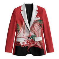 Vavau Sailing Festival Tonga Personalised Blazer Humpback Whale Sailboat Tropical Vibes