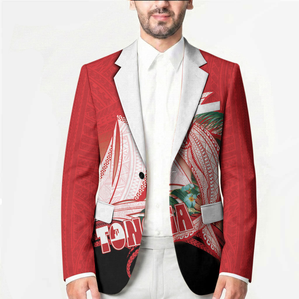 Vavau Sailing Festival Tonga Personalised Blazer Humpback Whale Sailboat Tropical Vibes