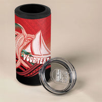 Vavau Sailing Festival Tonga Personalised 4 in 1 Can Cooler Tumbler Humpback Whale Sailboat Tropical Vibes