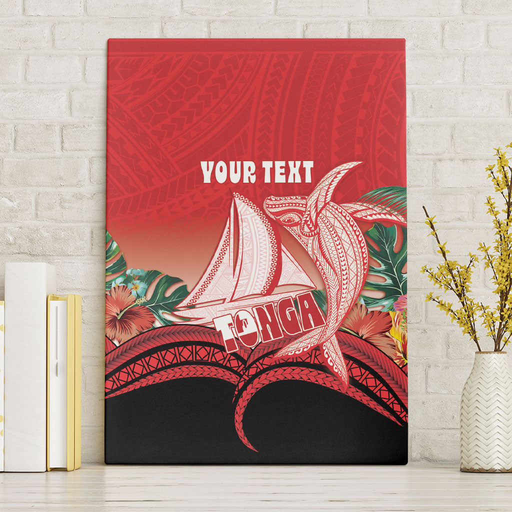 Vavau Sailing Festival Tonga Personalised Canvas Wall Art Humpback Whale Sailboat Tropical Vibes
