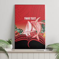Vavau Sailing Festival Tonga Personalised Canvas Wall Art Humpback Whale Sailboat Tropical Vibes