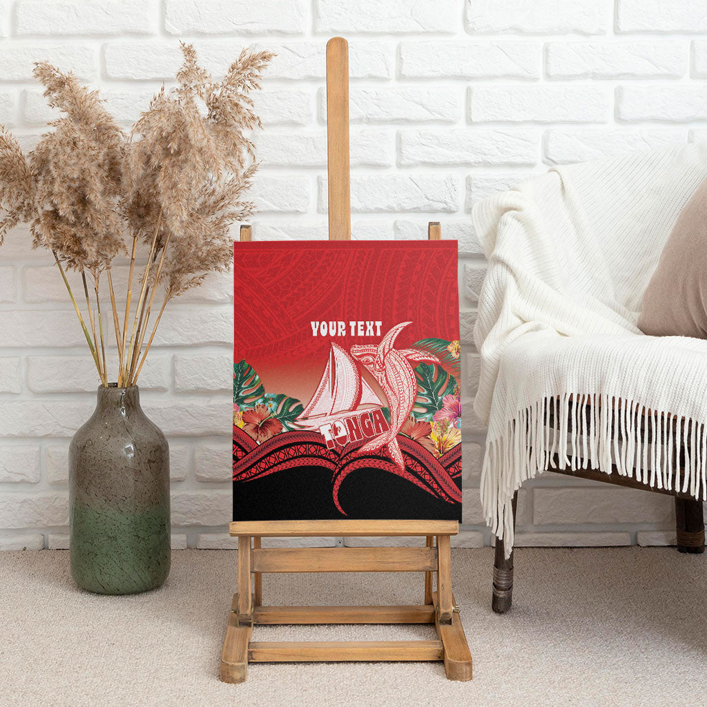 Vavau Sailing Festival Tonga Personalised Canvas Wall Art Humpback Whale Sailboat Tropical Vibes