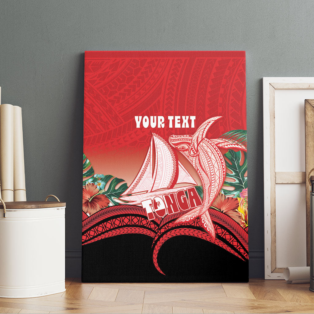 Vavau Sailing Festival Tonga Personalised Canvas Wall Art Humpback Whale Sailboat Tropical Vibes