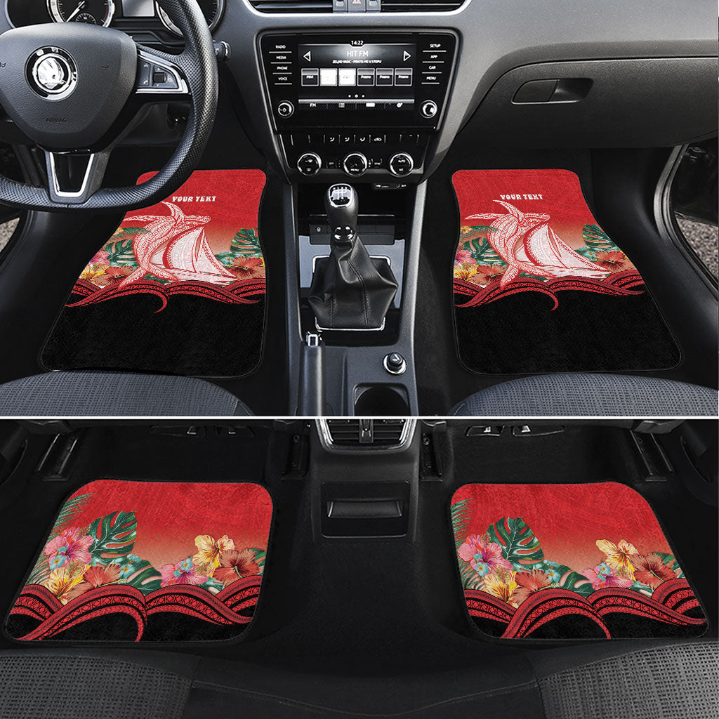 Vavau Sailing Festival Tonga Personalised Car Mats Humpback Whale Sailboat Tropical Vibes