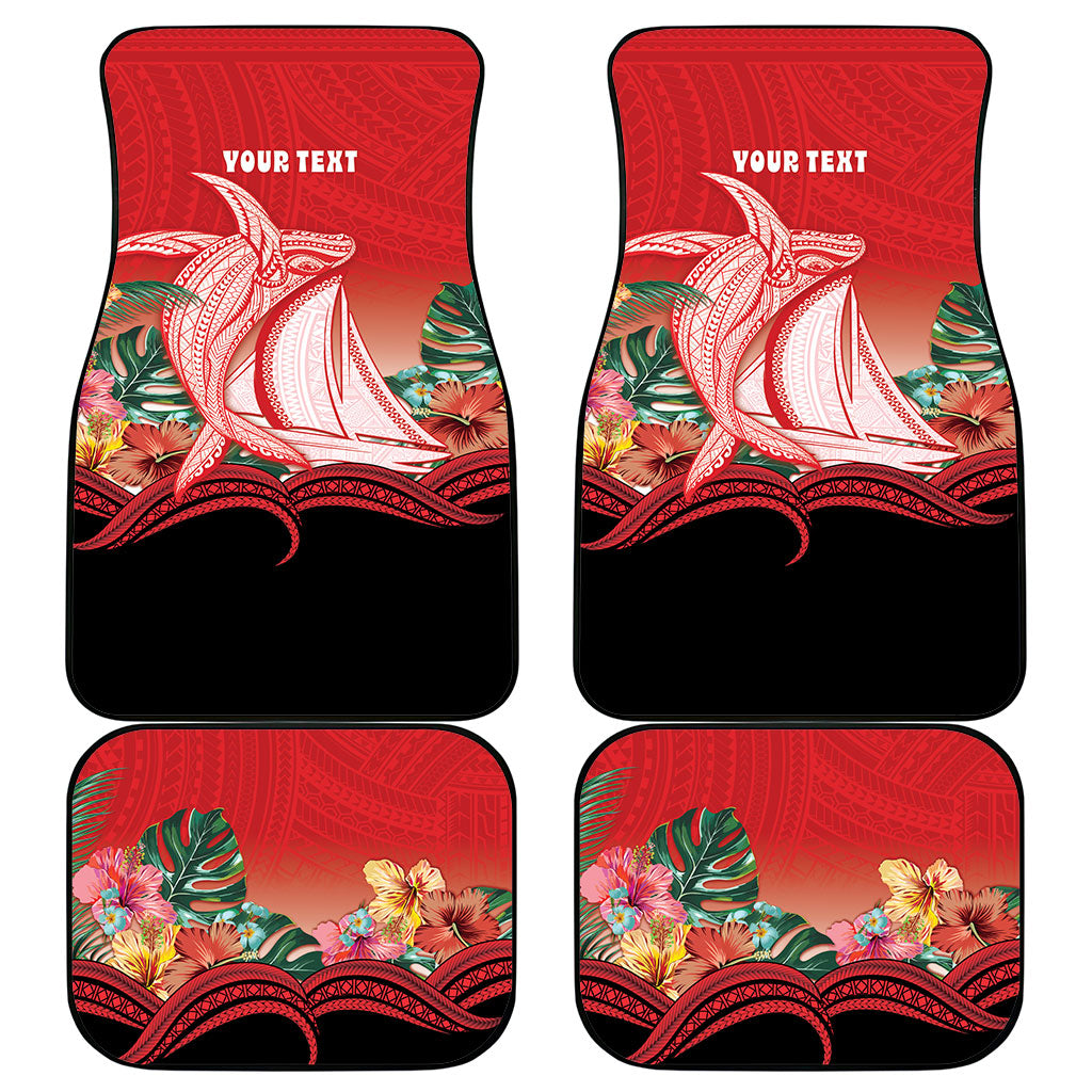 Vavau Sailing Festival Tonga Personalised Car Mats Humpback Whale Sailboat Tropical Vibes