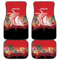 Vavau Sailing Festival Tonga Personalised Car Mats Humpback Whale Sailboat Tropical Vibes