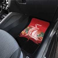 Vavau Sailing Festival Tonga Personalised Car Mats Humpback Whale Sailboat Tropical Vibes
