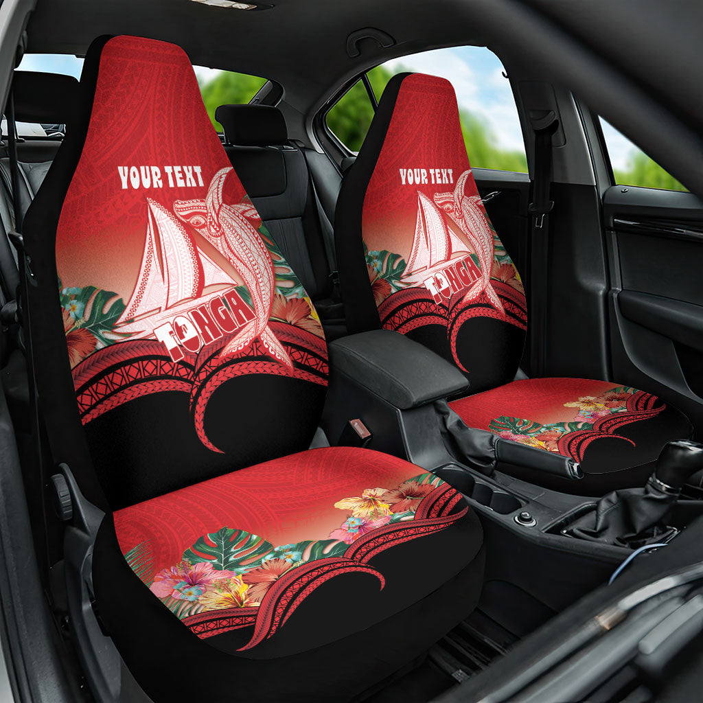 Vavau Sailing Festival Tonga Personalised Car Seat Cover Humpback Whale Sailboat Tropical Vibes