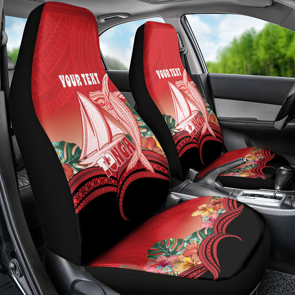 Vavau Sailing Festival Tonga Personalised Car Seat Cover Humpback Whale Sailboat Tropical Vibes