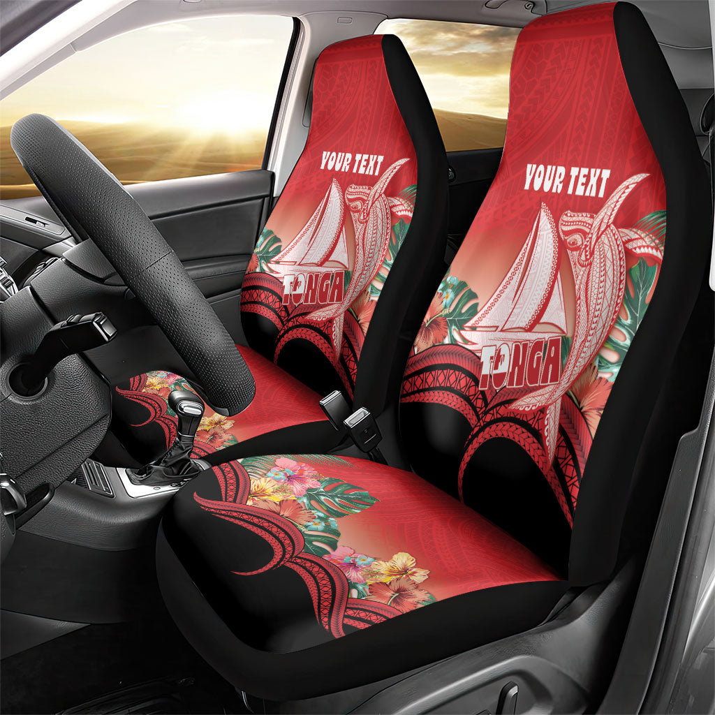 Vavau Sailing Festival Tonga Personalised Car Seat Cover Humpback Whale Sailboat Tropical Vibes
