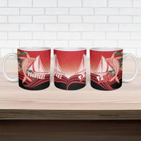 Vavau Sailing Festival Tonga Personalised Ceramic Mug Humpback Whale Sailboat Tropical Vibes