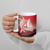 Vavau Sailing Festival Tonga Personalised Ceramic Mug Humpback Whale Sailboat Tropical Vibes
