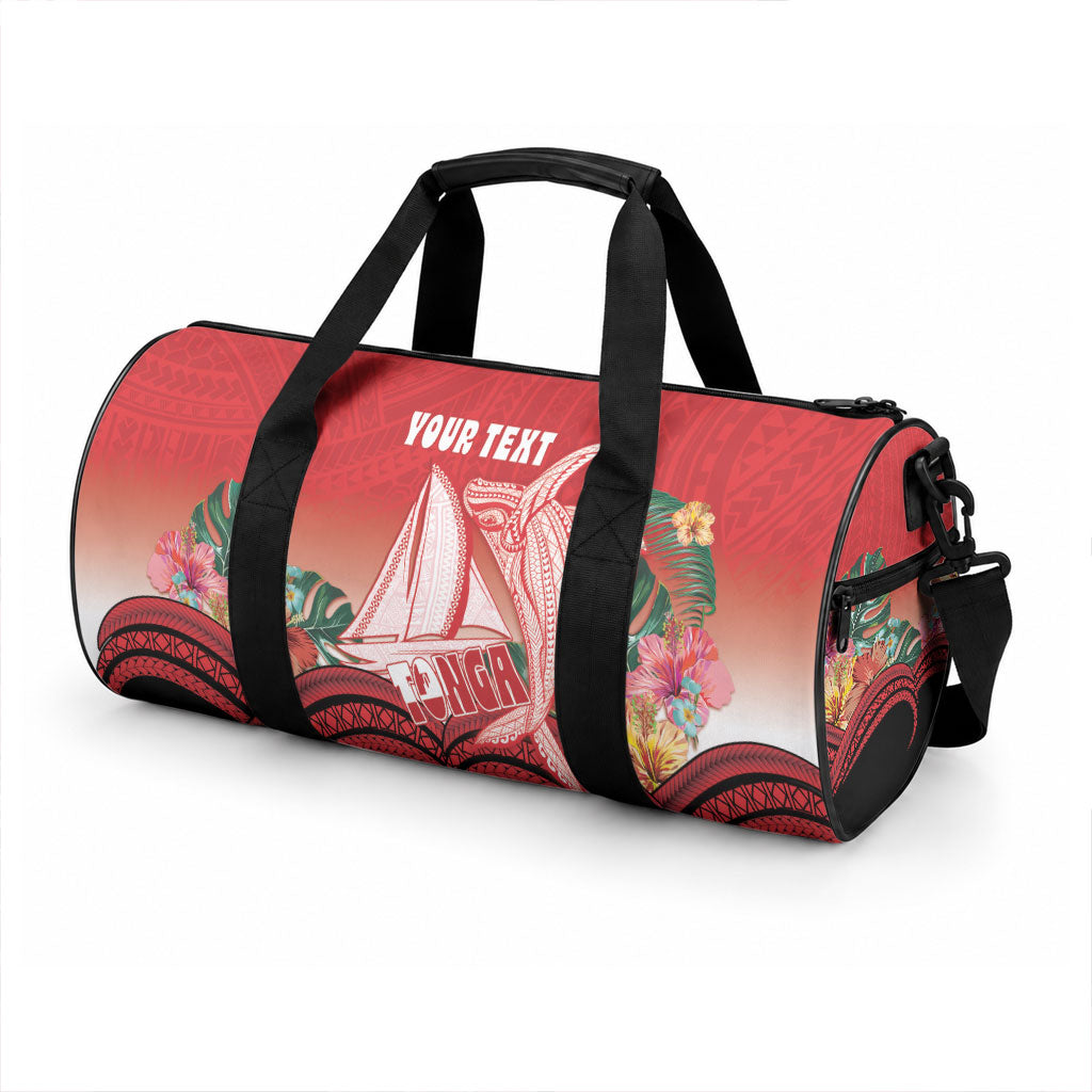 Vavau Sailing Festival Tonga Personalised Duffle Bag Humpback Whale Sailboat Tropical Vibes