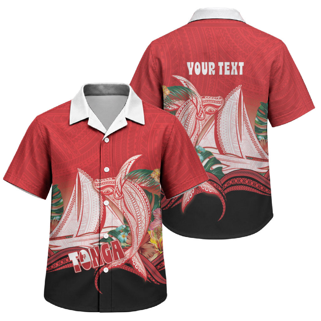 Vavau Sailing Festival Tonga Personalised Family Matching Off Shoulder Short Dress and Hawaiian Shirt Humpback Whale Sailboat Tropical Vibes