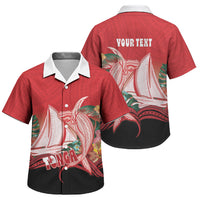 Vavau Sailing Festival Tonga Personalised Family Matching Off Shoulder Short Dress and Hawaiian Shirt Humpback Whale Sailboat Tropical Vibes