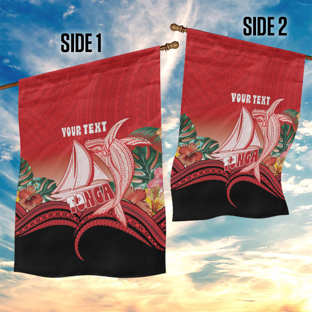 Vavau Sailing Festival Tonga Personalised Garden Flag Humpback Whale Sailboat Tropical Vibes