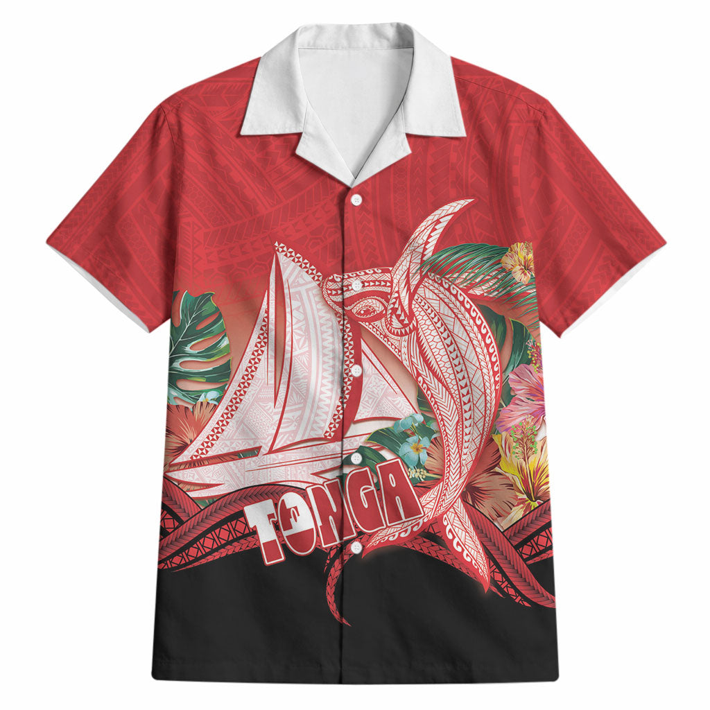 Vavau Sailing Festival Tonga Personalised Hawaiian Shirt Humpback Whale Sailboat Tropical Vibes