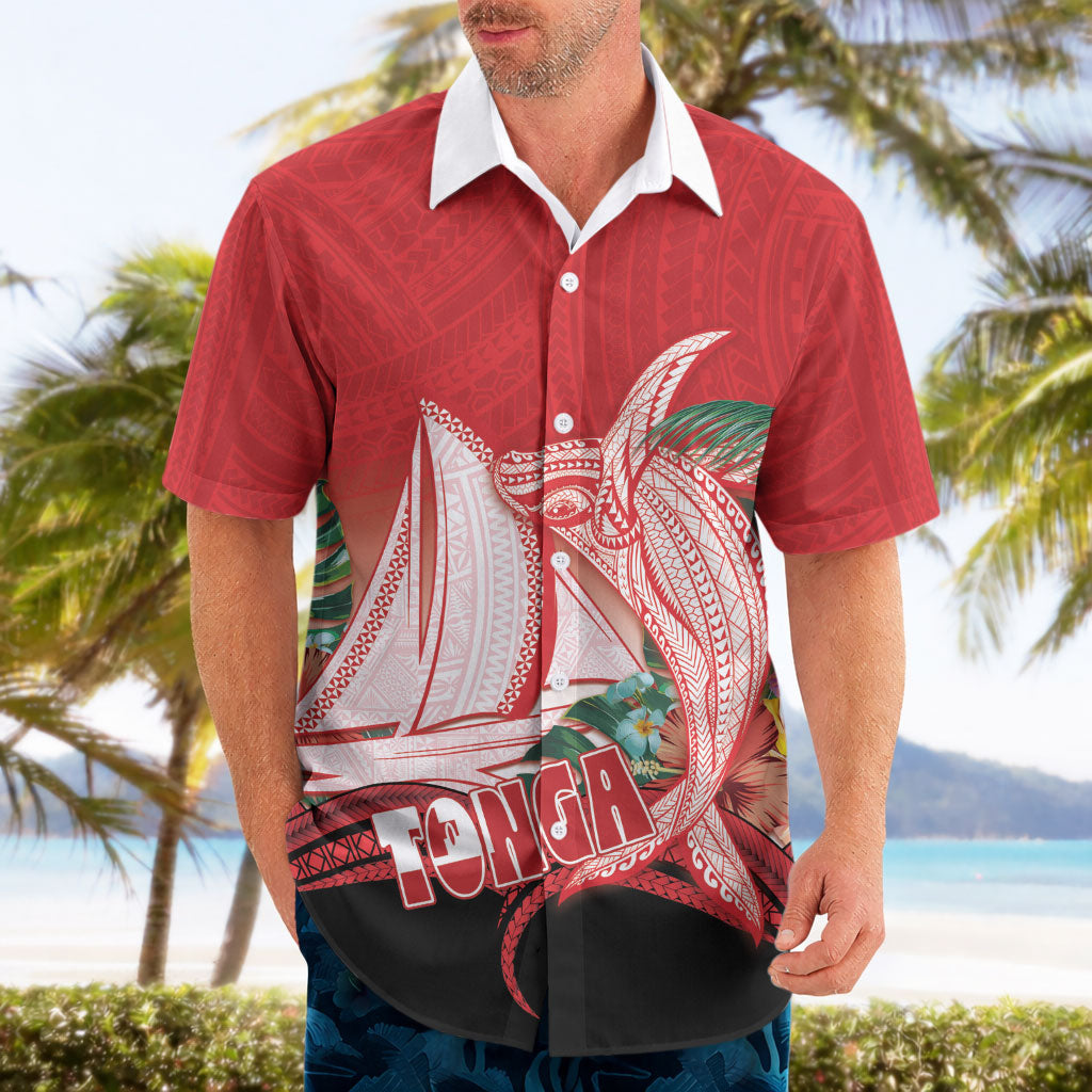 Vavau Sailing Festival Tonga Personalised Hawaiian Shirt Humpback Whale Sailboat Tropical Vibes