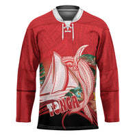 Vavau Sailing Festival Tonga Personalised Hockey Jersey Humpback Whale Sailboat Tropical Vibes