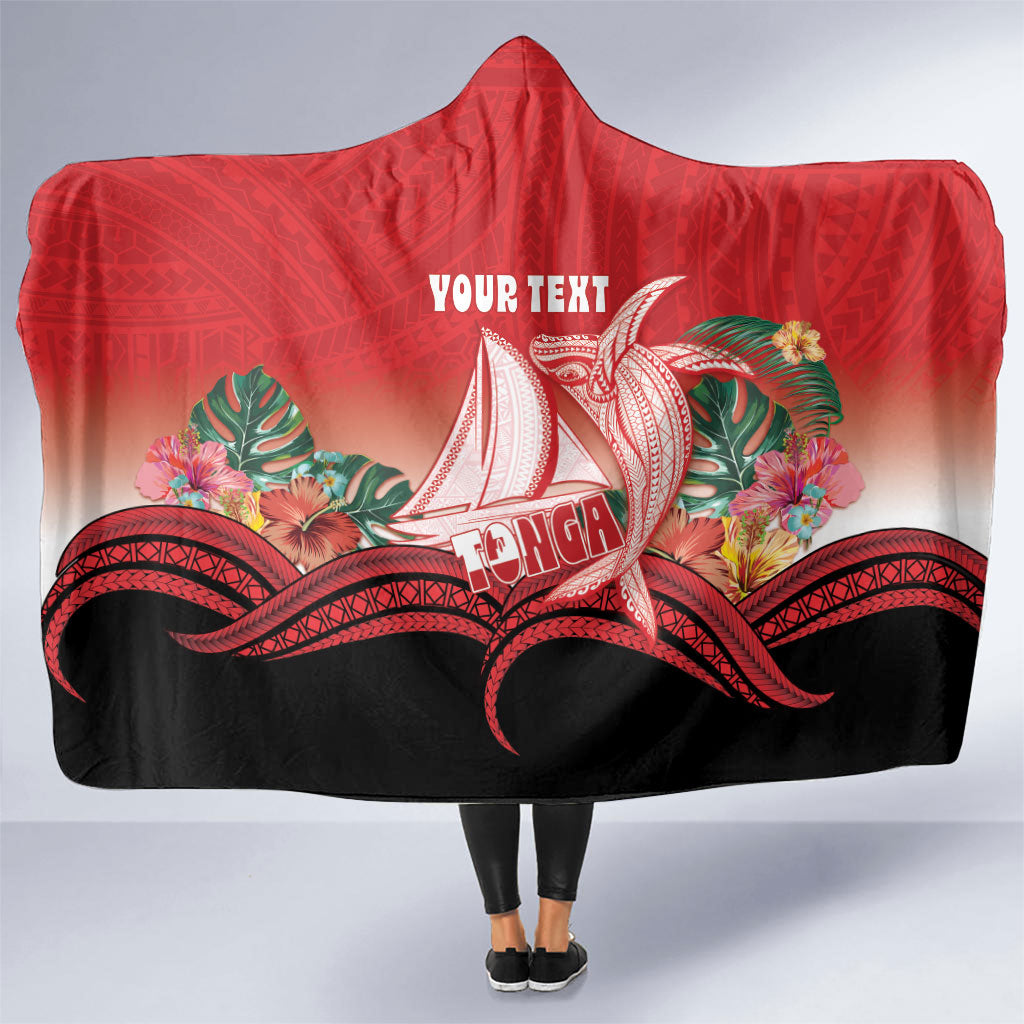 Vavau Sailing Festival Tonga Personalised Hooded Blanket Humpback Whale Sailboat Tropical Vibes