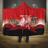 Vavau Sailing Festival Tonga Personalised Hooded Blanket Humpback Whale Sailboat Tropical Vibes