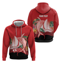 Vavau Sailing Festival Tonga Personalised Hoodie Humpback Whale Sailboat Tropical Vibes
