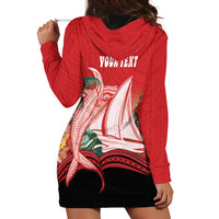 Vavau Sailing Festival Tonga Personalised Hoodie Dress Humpback Whale Sailboat Tropical Vibes