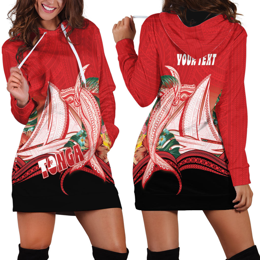 Vavau Sailing Festival Tonga Personalised Hoodie Dress Humpback Whale Sailboat Tropical Vibes