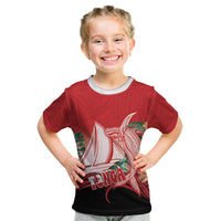 Vavau Sailing Festival Tonga Personalised Kid T Shirt Humpback Whale Sailboat Tropical Vibes