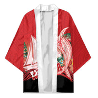 Vavau Sailing Festival Tonga Personalised Kimono Humpback Whale Sailboat Tropical Vibes