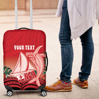 Vavau Sailing Festival Tonga Personalised Luggage Cover Humpback Whale Sailboat Tropical Vibes