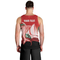 Vavau Sailing Festival Tonga Personalised Men Tank Top Humpback Whale Sailboat Tropical Vibes