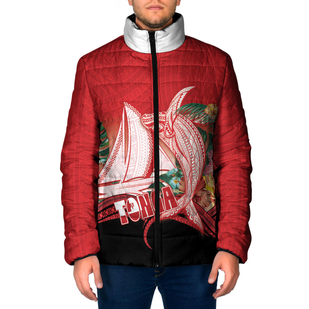 Vavau Sailing Festival Tonga Personalised Padded Jacket Humpback Whale Sailboat Tropical Vibes