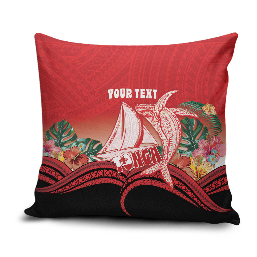 Vavau Sailing Festival Tonga Personalised Pillow Cover Humpback Whale Sailboat Tropical Vibes