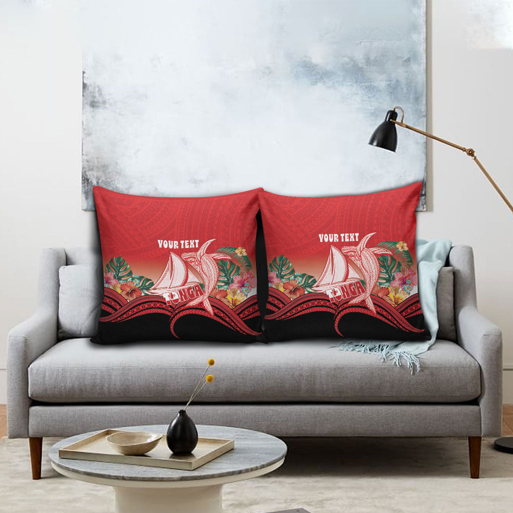 Vavau Sailing Festival Tonga Personalised Pillow Cover Humpback Whale Sailboat Tropical Vibes