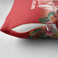 Vavau Sailing Festival Tonga Personalised Pillow Cover Humpback Whale Sailboat Tropical Vibes