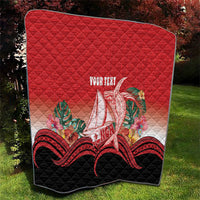 Vavau Sailing Festival Tonga Personalised Quilt Humpback Whale Sailboat Tropical Vibes