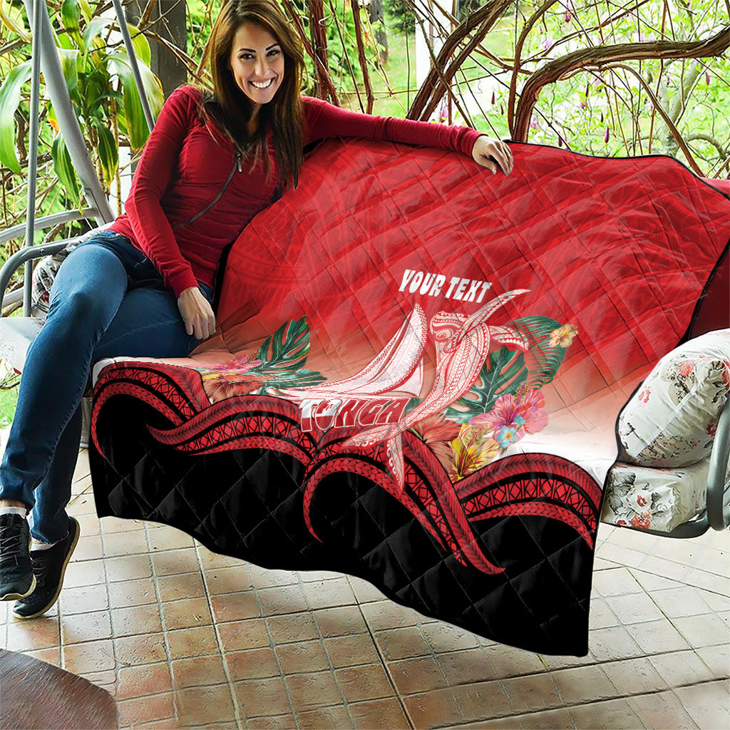 Vavau Sailing Festival Tonga Personalised Quilt Humpback Whale Sailboat Tropical Vibes