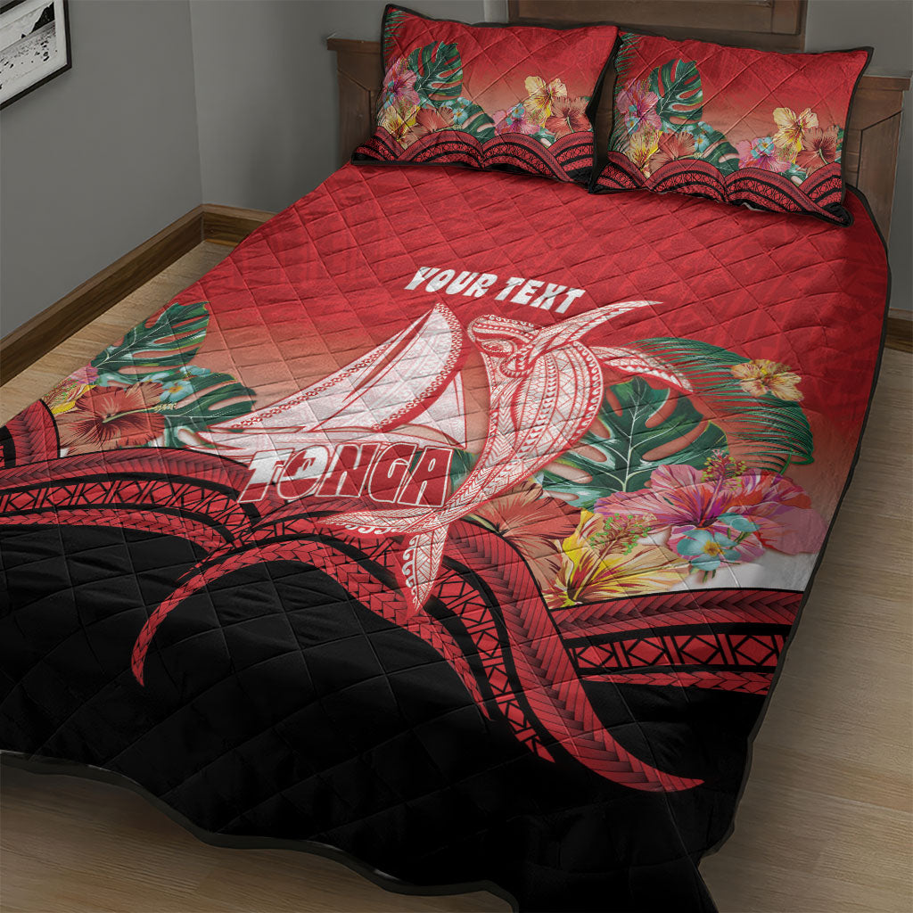 Vavau Sailing Festival Tonga Personalised Quilt Bed Set Humpback Whale Sailboat Tropical Vibes
