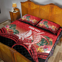 Vavau Sailing Festival Tonga Personalised Quilt Bed Set Humpback Whale Sailboat Tropical Vibes