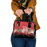 Vavau Sailing Festival Tonga Personalised Shoulder Handbag Humpback Whale Sailboat Tropical Vibes