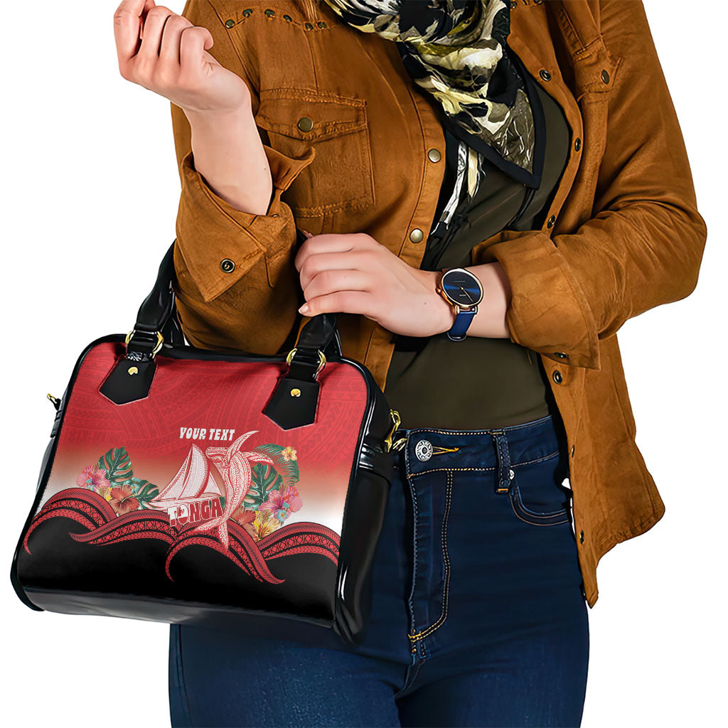 Vavau Sailing Festival Tonga Personalised Shoulder Handbag Humpback Whale Sailboat Tropical Vibes