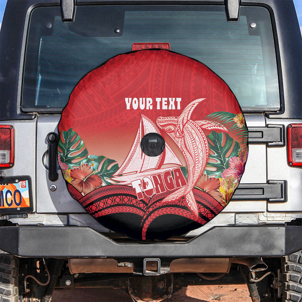 Vavau Sailing Festival Tonga Personalised Spare Tire Cover Humpback Whale Sailboat Tropical Vibes