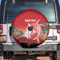 Vavau Sailing Festival Tonga Personalised Spare Tire Cover Humpback Whale Sailboat Tropical Vibes