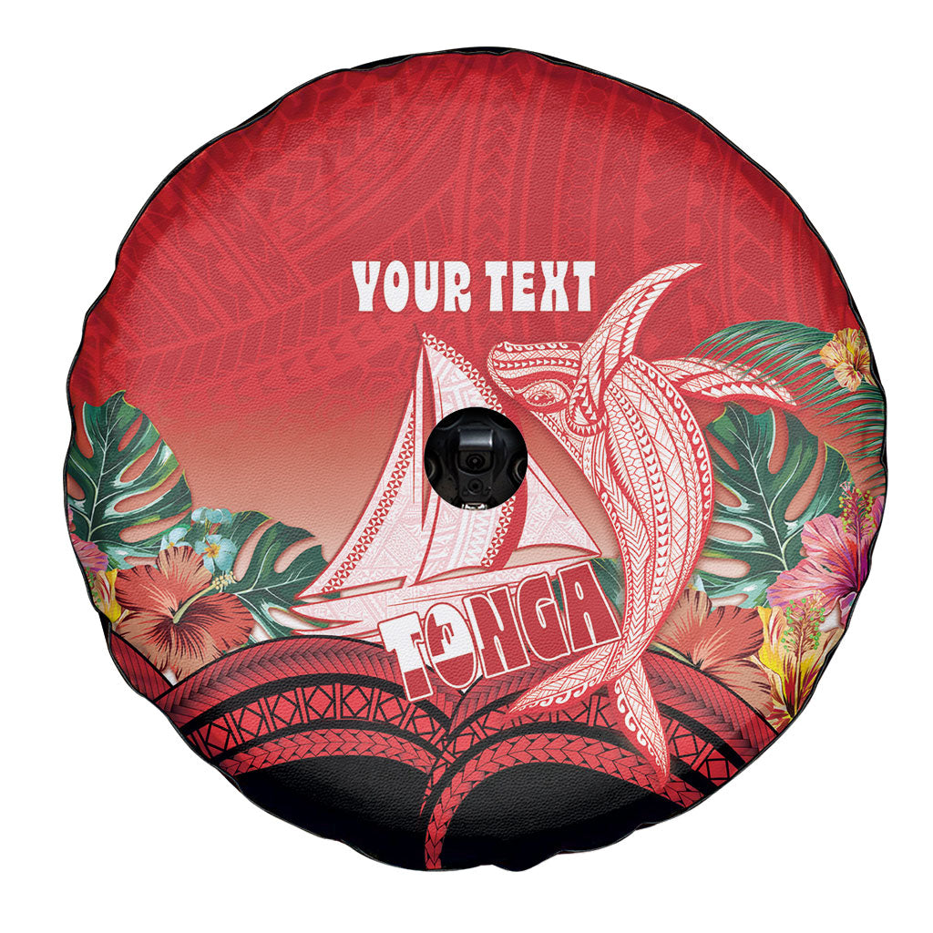 Vavau Sailing Festival Tonga Personalised Spare Tire Cover Humpback Whale Sailboat Tropical Vibes
