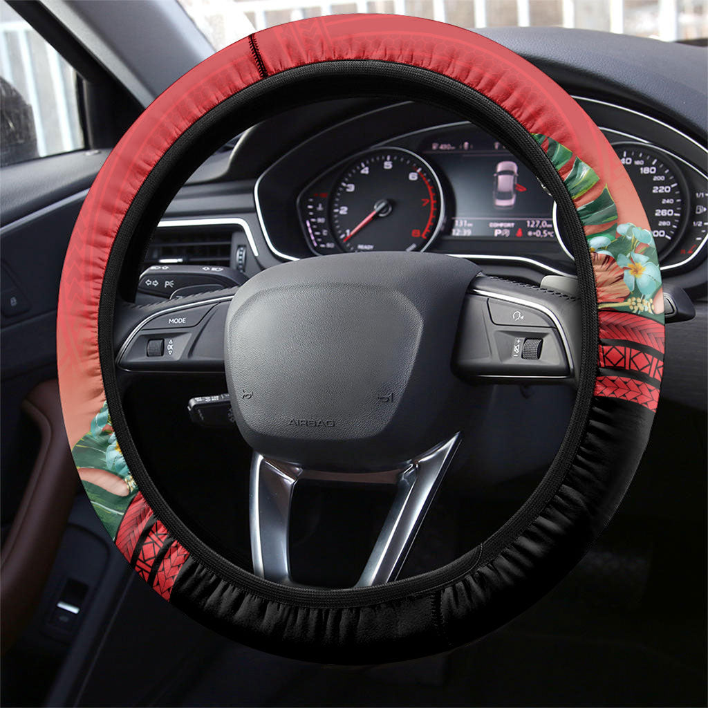 Vavau Sailing Festival Tonga Steering Wheel Cover Humpback Whale Sailboat Tropical Vibes